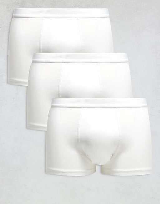 ARKET cotton 3 pack premium trunk boxer set in white