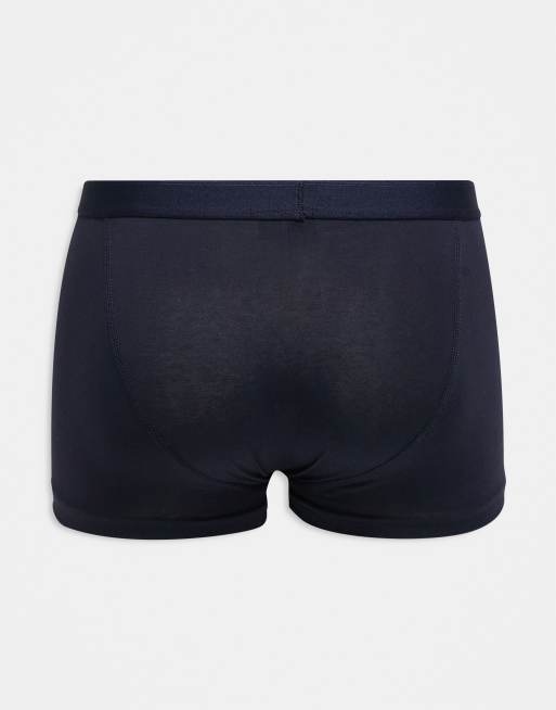 ARKET Cotton Rich 3 Pack Premium Trunk Boxer Set In Dark Blue