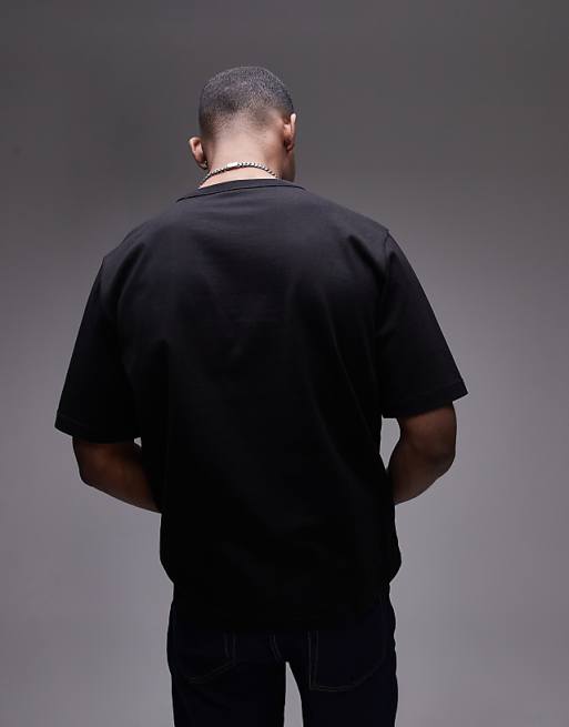 ARKET Heavyweight Jersey Oversized T-shirt In Black