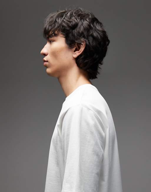 ARKET Heavyweight Jersey Oversized T-shirt In White