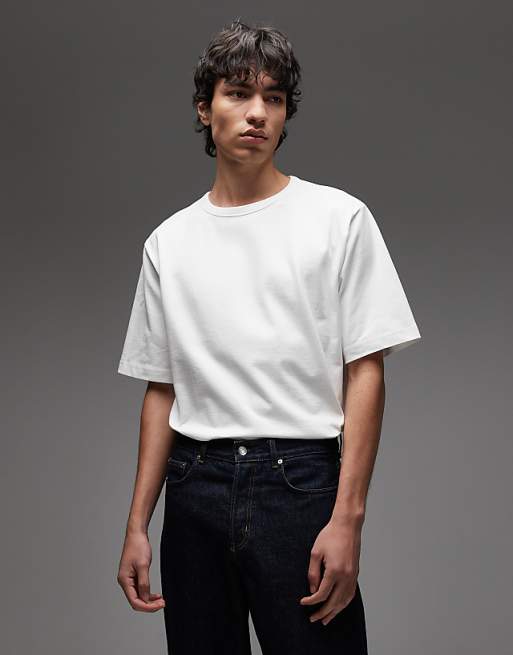 ARKET heavyweight jersey oversized t-shirt in white