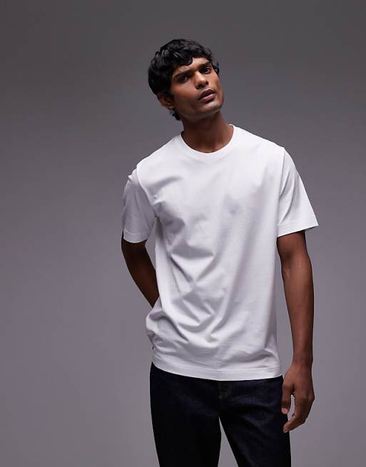 ARKET Jersey T-shirt In White