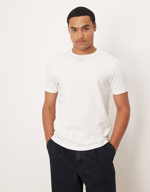 ARKET pure cotton heavyweight slim fit t-shirt in white