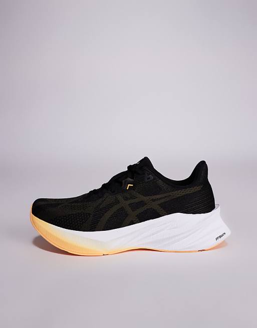 Asics Dynablast 5 Running Trainers In Black And Brown Stone