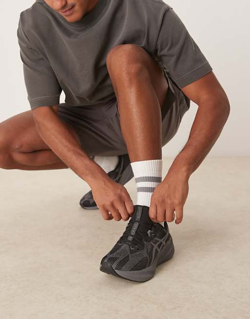Asics Dynablast 5 Running Trainers In Carbon And Black