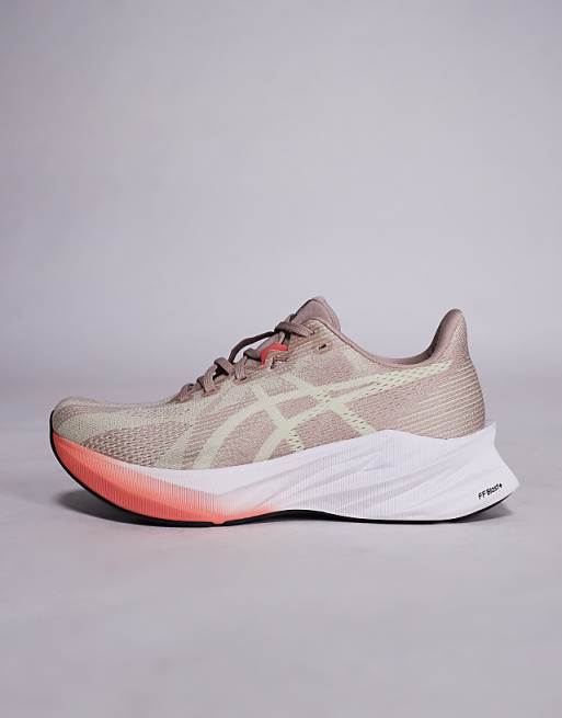 Asics Dynablast 5 Running Trainers In Taupe And White