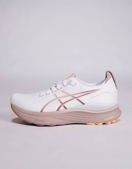 Asics Gel-Kayano 32 Running Trainers In White And Orange