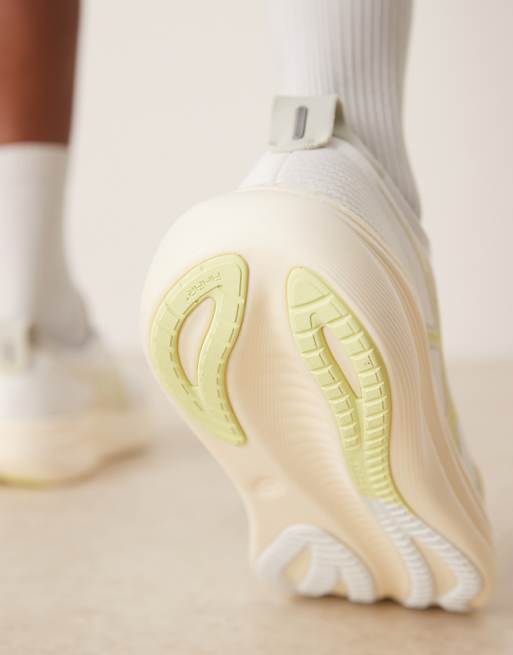 Asics Gel-Nimbus 27 Running Trainers In White And Huddle Yellow