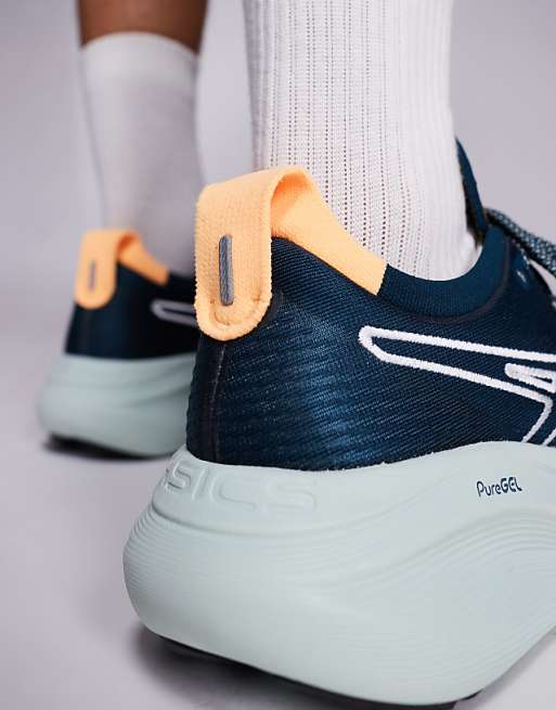 Asics Gel-Nimbus 27 Tr Running Trainers In Stone And Tranquil Teal
