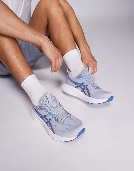 Asics Gel-Pulse 16 Running Trainers In Piedmont Grey And Winter Sea