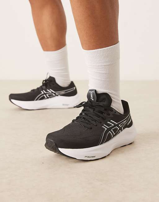 Asics GT-2000 14 running trainers in black and white
