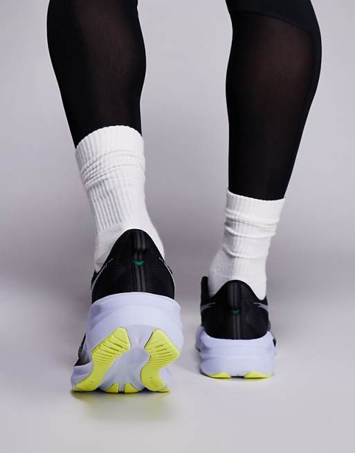 Asics Novablast 5 Running Trainers In Black And Blue Fade