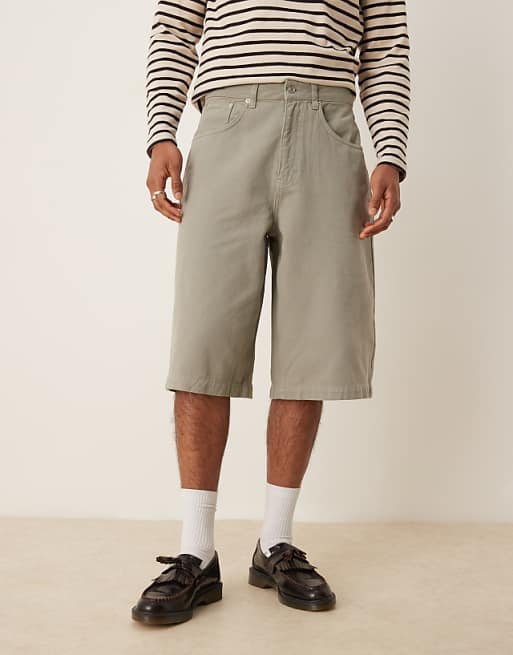 ASOS DESGIN Denim Jort In Grey