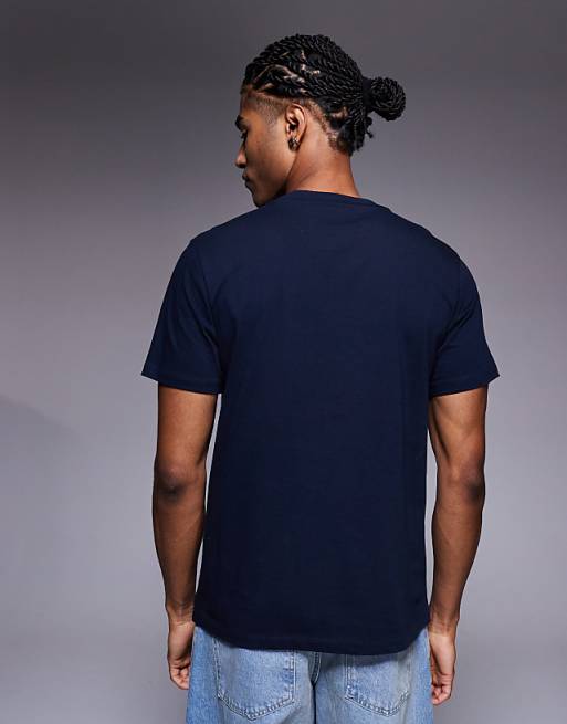 ASOS DESGIN T-shirt With Sports Graphic In Navy