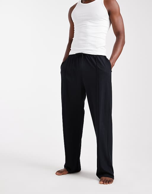 ASOS DESIGN 2 Pack Lounge Bottoms In Black And Grey Marl