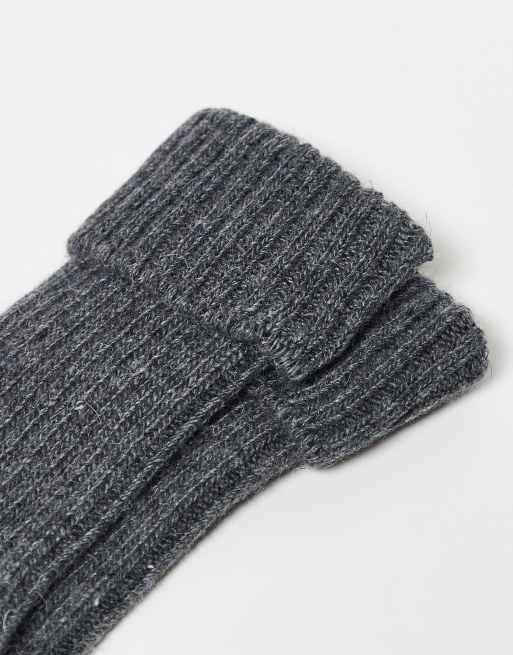 ASOS DESIGN 2 Pack Wool Boot Ankle Socks In Burgundy And Charcoal Grey