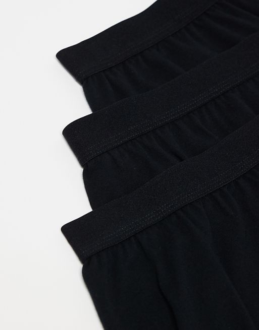 ASOS DESIGN 3 Pack Boxers In Black