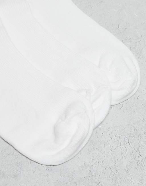 ASOS DESIGN 3 Pack Frill Edge Ankle Socks In White