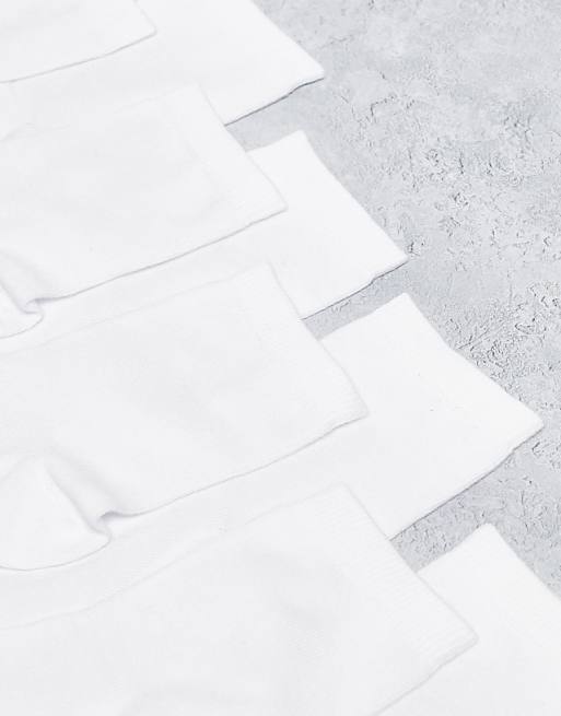 ASOS DESIGN 5 Pack Ankle Socks In White