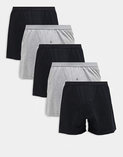 ASOS DESIGN 5 pack boxers in multi