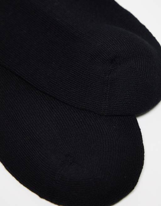 ASOS DESIGN 5 Pack Terry Ankle Socks In Black