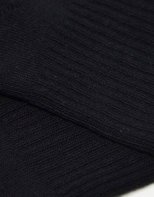 ASOS DESIGN 5 Pack Terry Sole Ankle Socks In Black