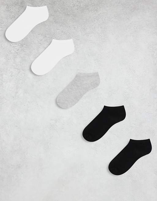 ASOS DESIGN 5 pack trainer socks in multi