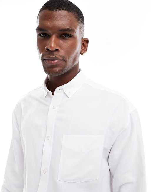 ASOS DESIGN 90s Oversized Oxford Shirt In White