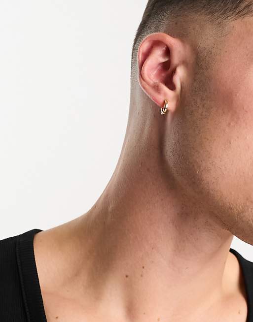 ASOS DESIGN 9mm Hoop Earrings In 14k Gold Plate - GOLD