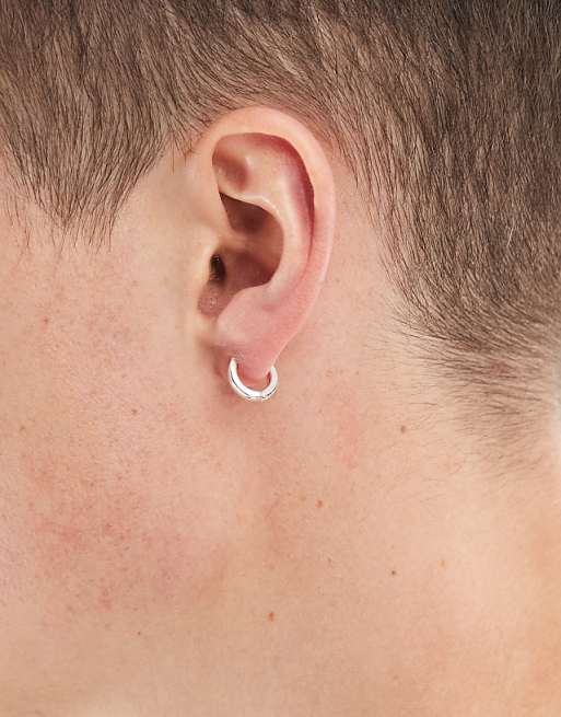 ASOS DESIGN 9mm Hoop Earrings In Real Silver Plate - SILVER