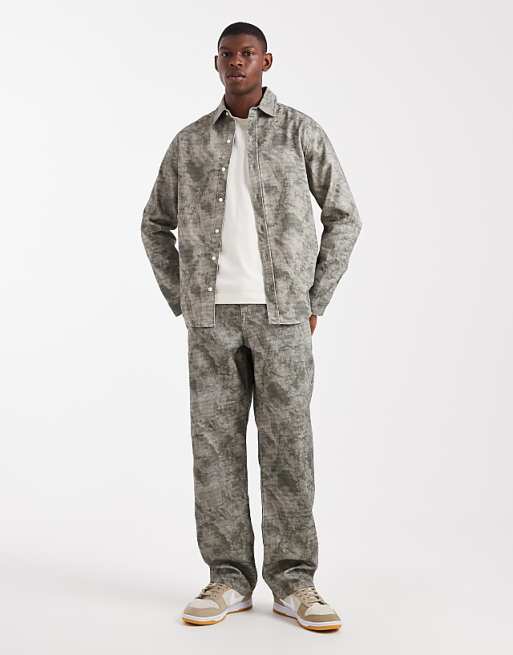 ASOS DESIGN baggy co-ord in camo