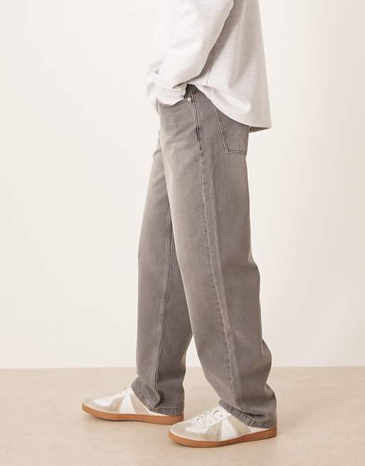 ASOS DESIGN Baggy Jean In Grey Wash
