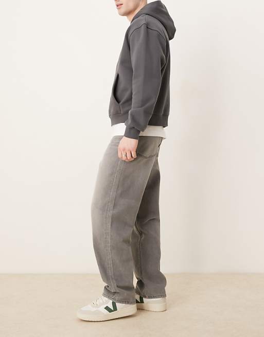 ASOS DESIGN Baggy Jeans In Grey