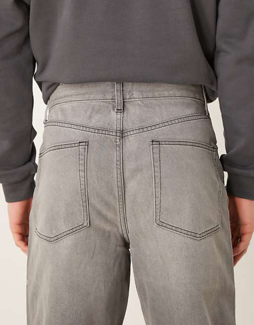 ASOS DESIGN Baggy Jeans In Grey