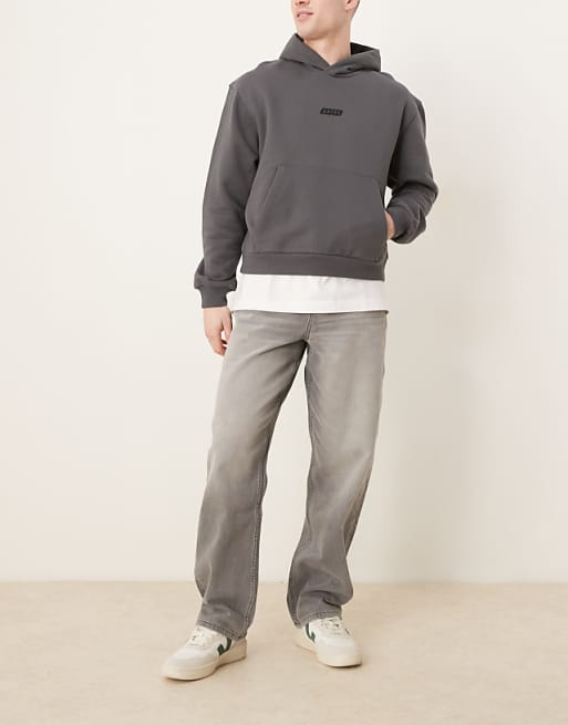 ASOS DESIGN baggy jeans in grey