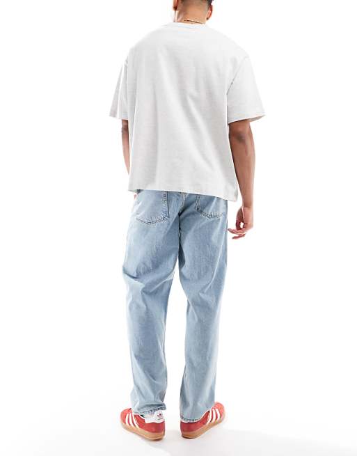 ASOS DESIGN Baggy Jeans In Light Wash Blue