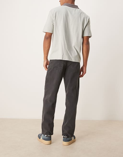 ASOS DESIGN Baggy Jeans In Washed Black