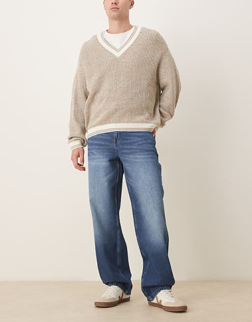 ASOS DESIGN baggy leg jean in vintage wash