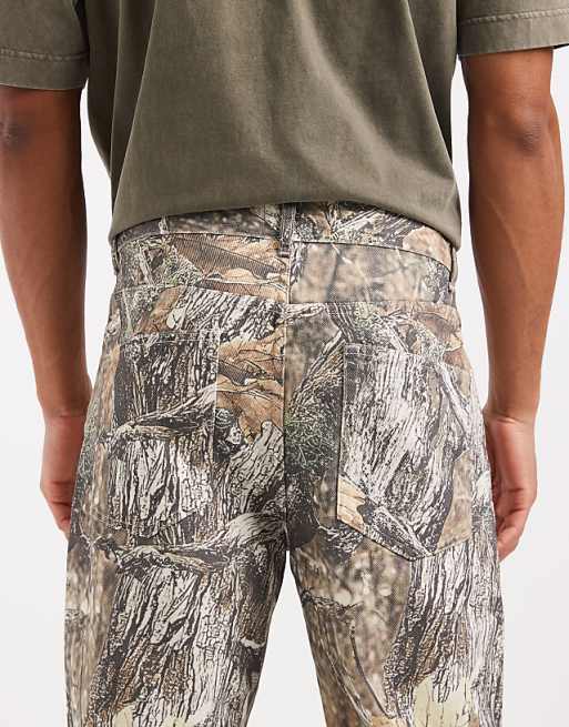 ASOS DESIGN Baggy Trousers In Camo