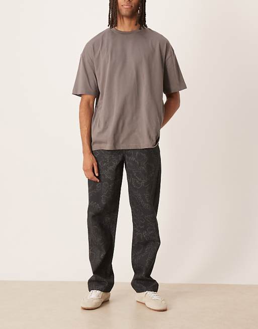 ASOS DESIGN Baggy Trousers In Floral Print