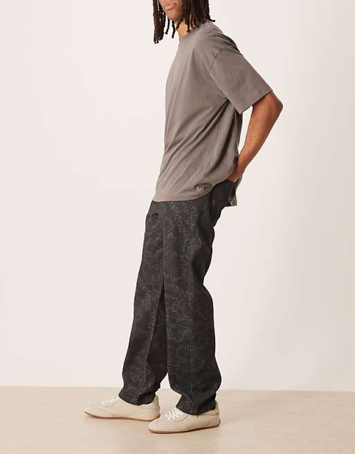 ASOS DESIGN Baggy Trousers In Floral Print