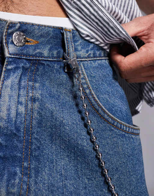 ASOS DESIGN Ball Jeans Chain In Silver Tone