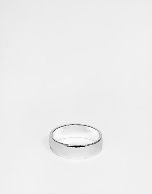 ASOS DESIGN Band Ring In Silver Tone - SILVER