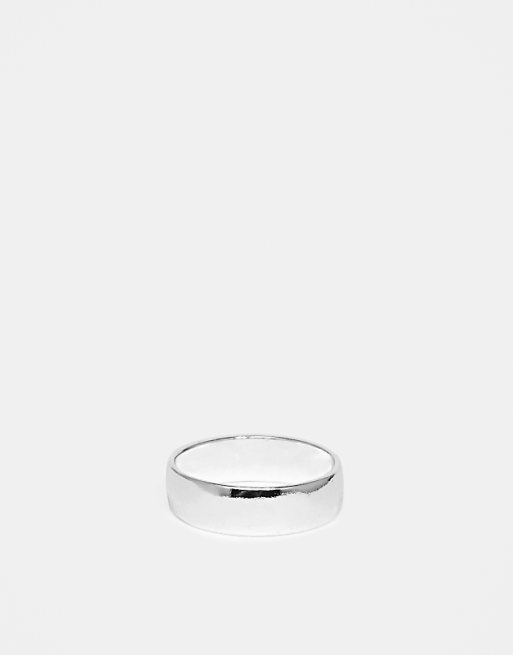 ASOS DESIGN band ring in silver tone - SILVER