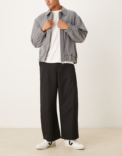 ASOS DESIGN Barrel Trouser In Black