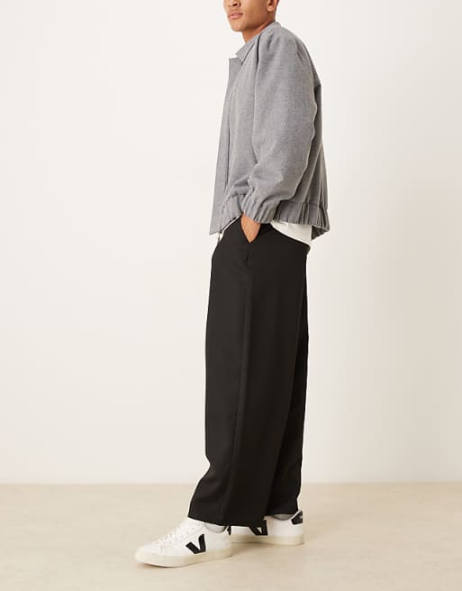 ASOS DESIGN Barrel Trouser In Black