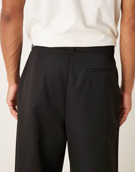 ASOS DESIGN Barrel Trouser In Black