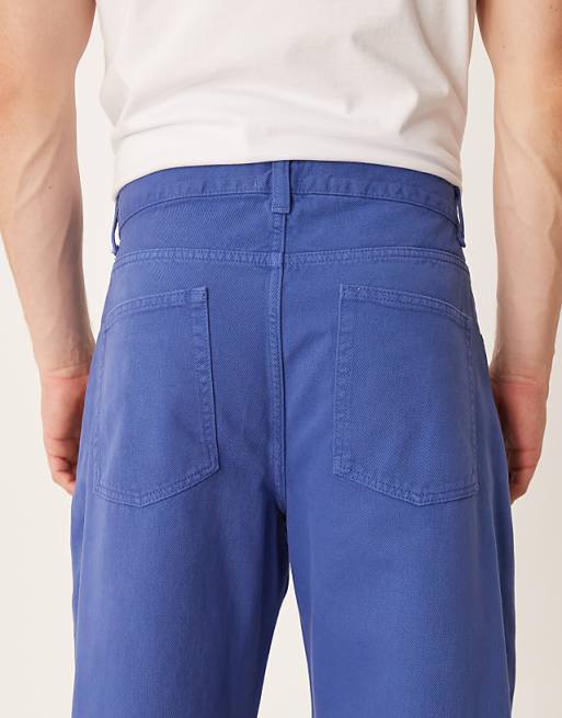 ASOS DESIGN Barrel Trousers In Blue