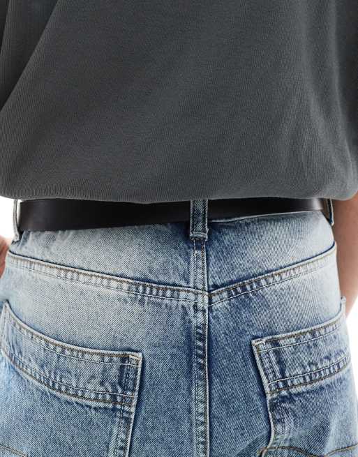 ASOS DESIGN Belt In Black Faux Leather