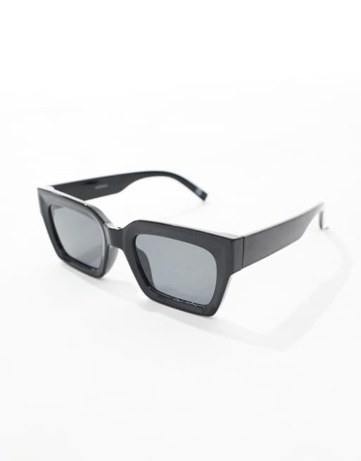 ASOS DESIGN Bevel Square Sunglasses In Black